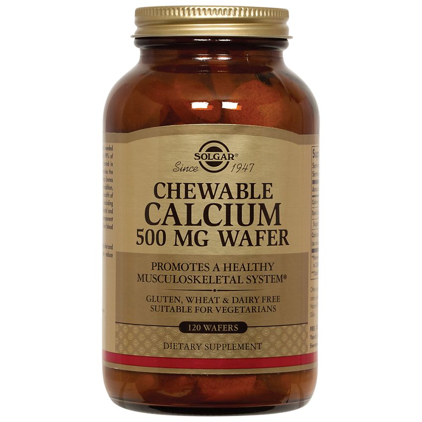 Solgar Chewable Calcium, 500 Mg, 120 Wafers